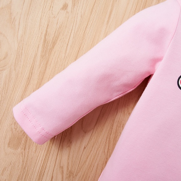 NWOT Baby Girl Princess Crown Graphic Jumpsuit. Size: 6-9 M Color: Pink - Picture 6 of 7